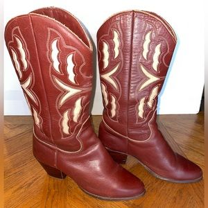 Vintage 70’s Leather Zodiac Cowboy Boots size 8.5